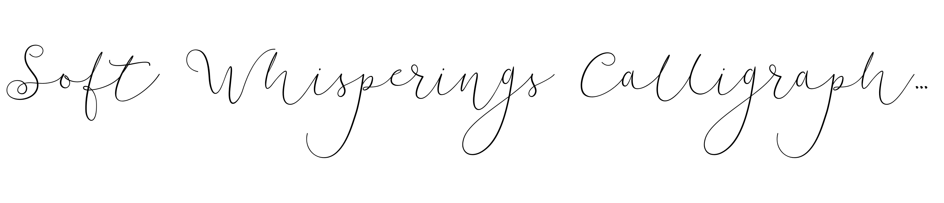 Soft Whisperings Calligraphic